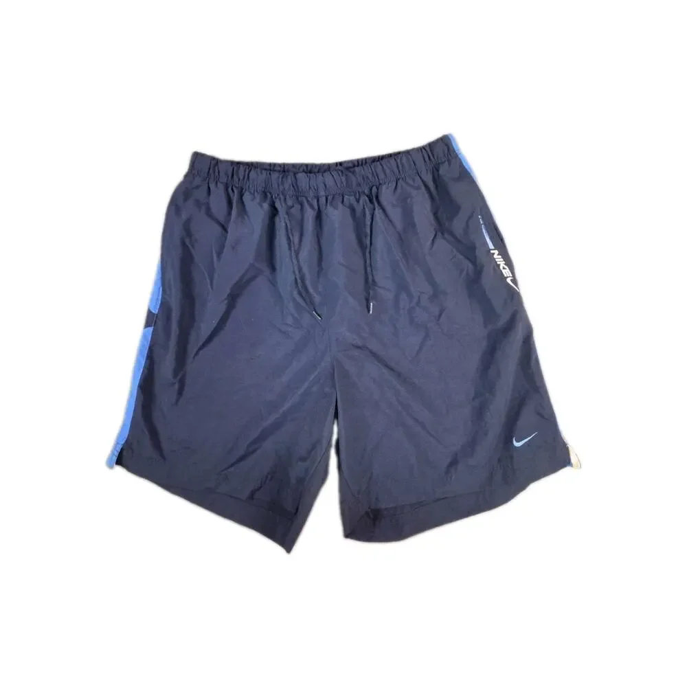 Nike Shorts Mens Sz XL Blue Athletic Colorblock Elastic Waist Pockets Y2K C36-13